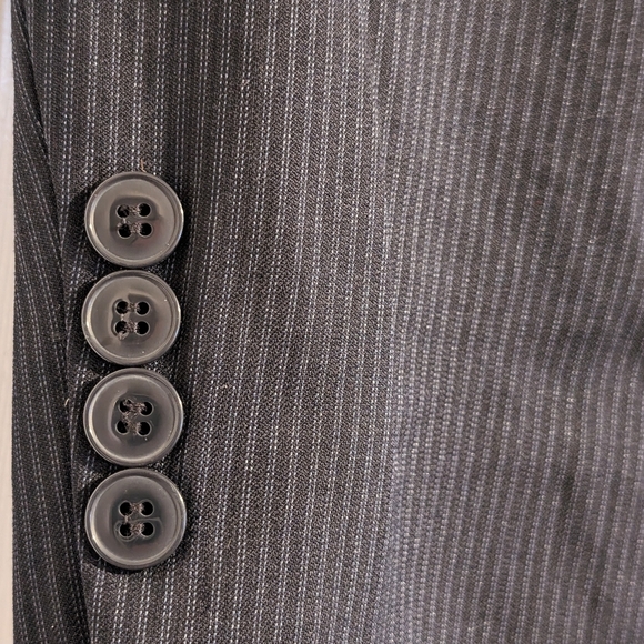 Calvin Klein Mens Blazer Blue Pinstripe Wool 2 Button Suit Jacket Sport Coat 40S - Picture 13 of 13